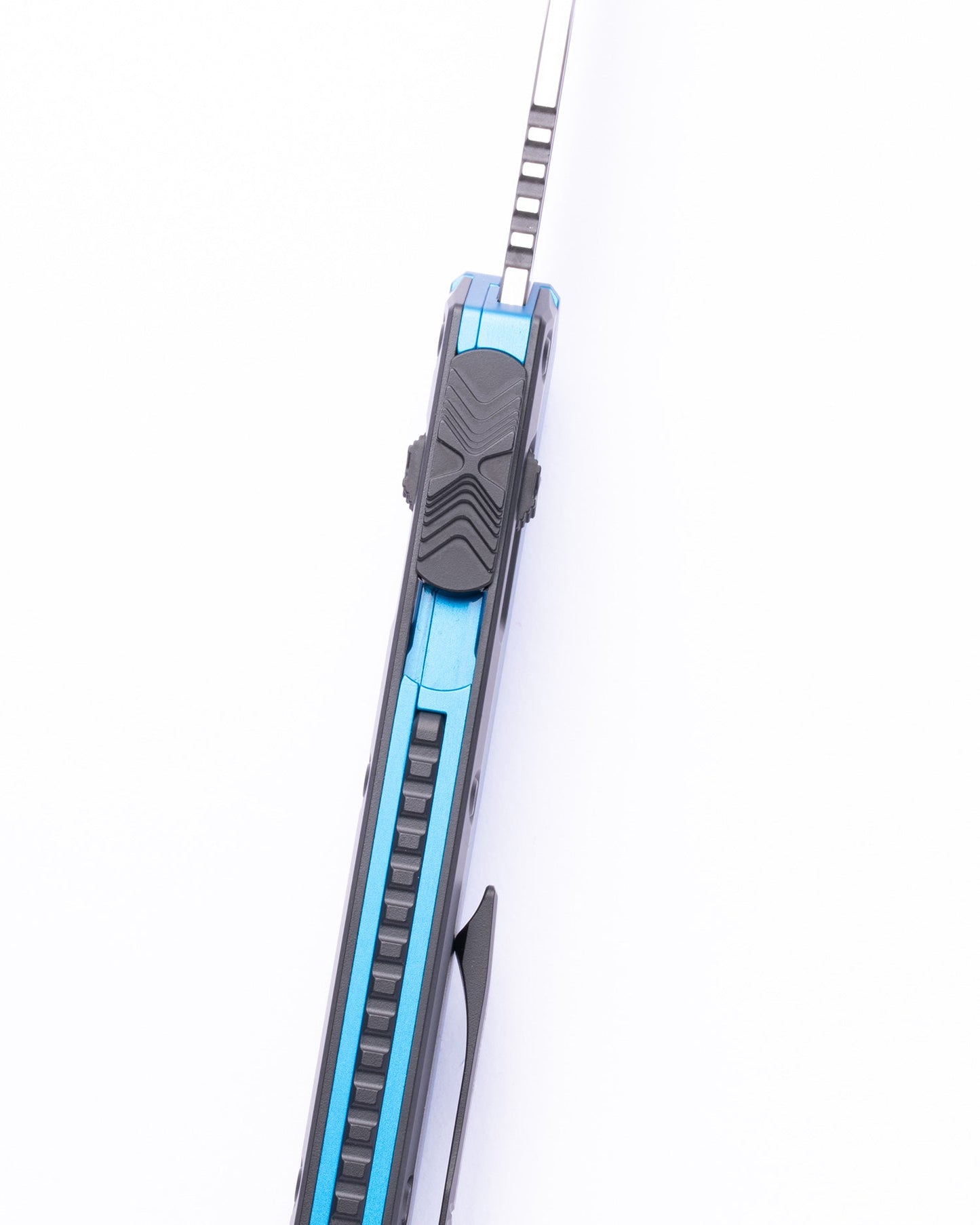 Glykon® T/E Black Full Serrate Blue (185-3BL)