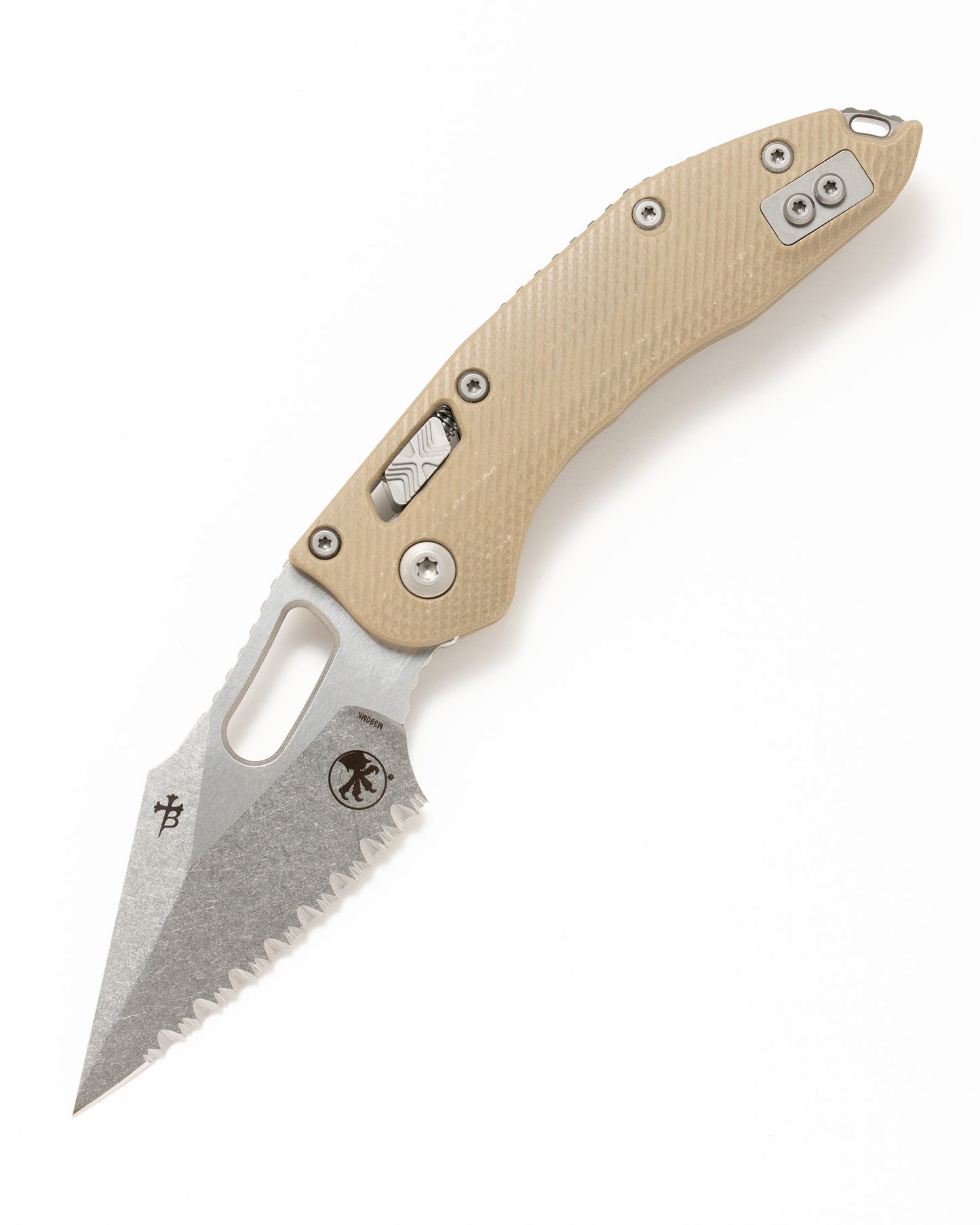 STITCH RAM LOK S/E STONEWASH FULL SERRATE FLUTED G-10 TAN (169RL-12FLGTTA)