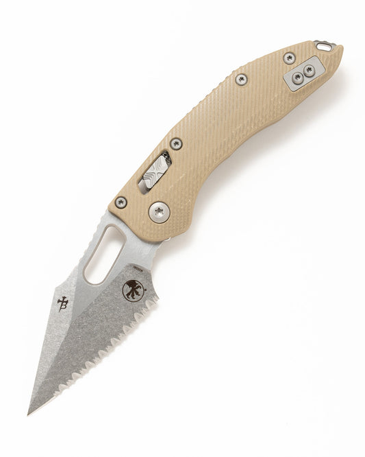 STITCH RAM LOK S/E STONEWASH FULL SERRATE FLUTED G-10 TAN (169RL-12FLGTTA)