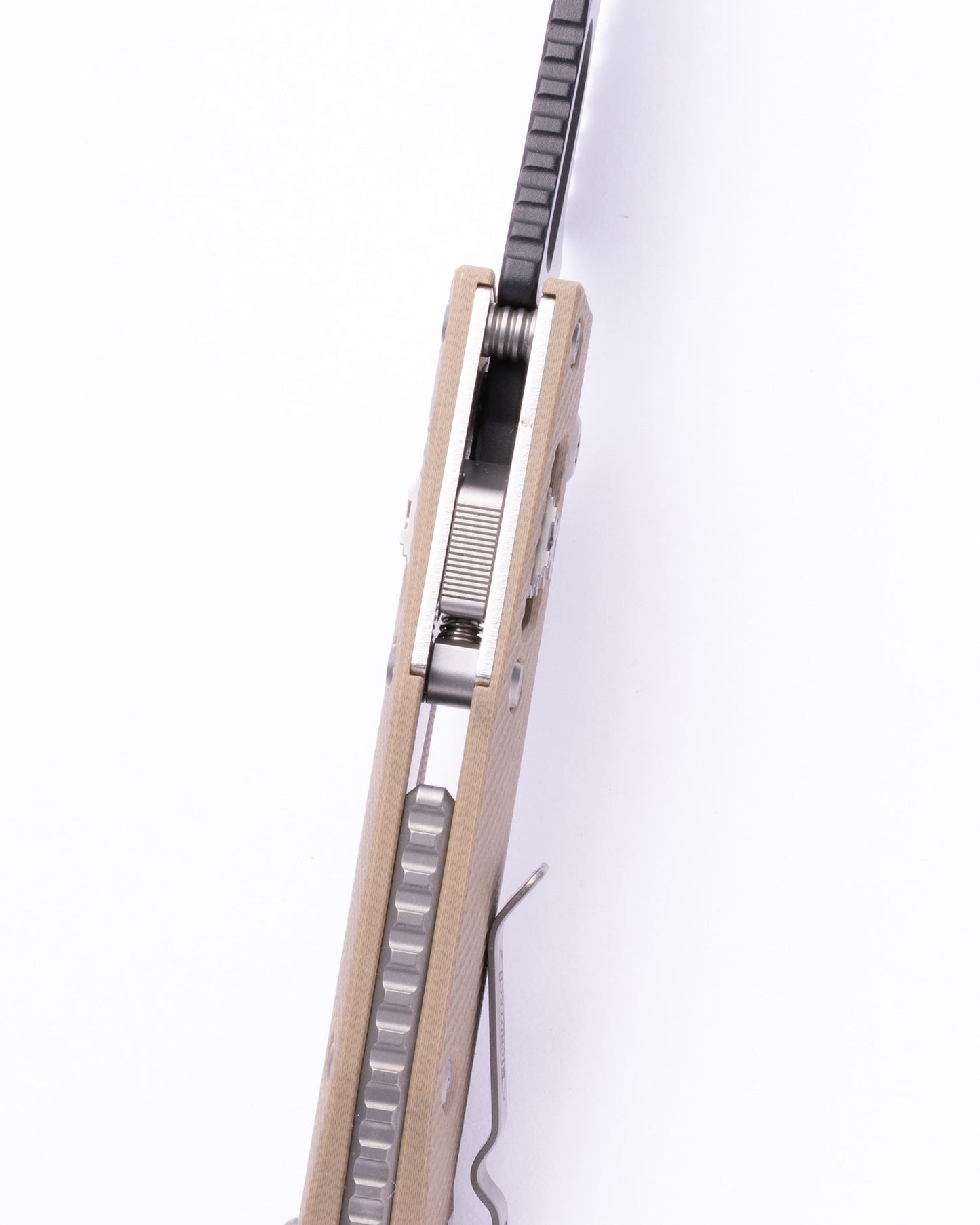 STITCH RAM LOK S/E BLACK FULL SERRATE FLUTED G-10 TAN (169RL-3FLGTTA)