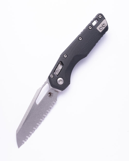 MSI S/E STONEWASH FULL SERRATE FLUTED G-10 BLACK (210-12FLGTBK)